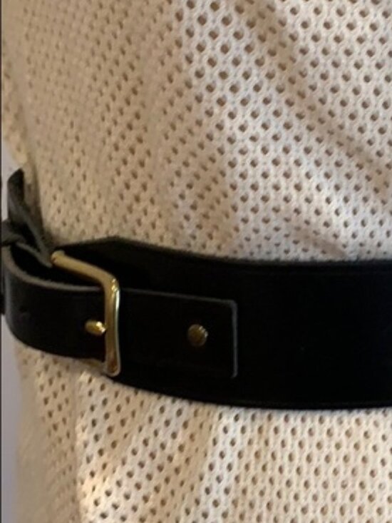 J.Crew  Black italian  leather belt - Picture 4 of 9
